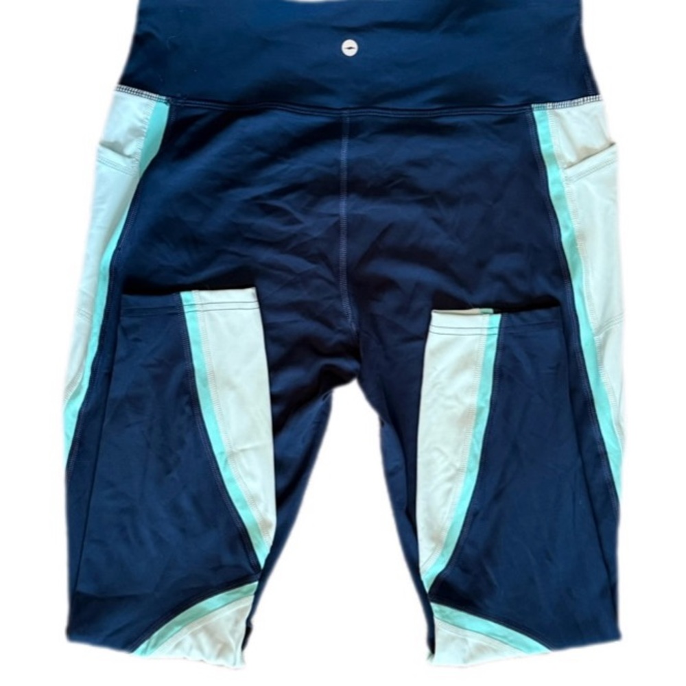 Avia Blue Colorblock High Rise Leggins Size Medium - Picture 6 of 15